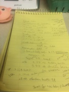 For your viewing pleasure, here's a picture of the kinds of nerdy calculations I've been doing. 